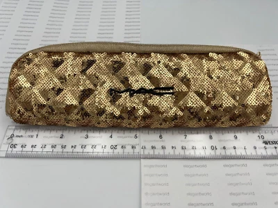 Bolso de Maquillaje MAC Cosmetics DORADO/Negro Estuche de Cosméticos Vacaciones 8"x5"x3" NUEVO VER FOTO. Foto 1 de 4