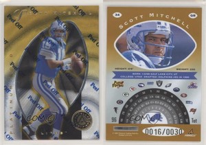 1997 Pinnacle Totally Certified Platinum Gold /30 Scott Mitchell #34