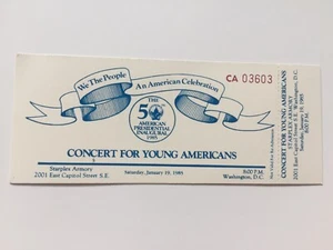 1985 President Ronald Reagan Inauguration Concert for Young Americans Ticket - Picture 1 of 5