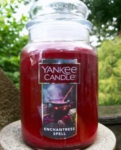 LOT OF 2 Yankee Candle Halloween ENCHANTRESS SPELL~Large 22oz~Patchouli~Rose~NEW - Picture 1 of 3