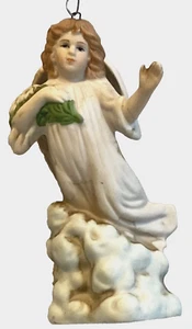 1989 Schmid Shackman Engel Biskuit Porzellan Ornament Weihnachtsdeko - Bild 1 von 6