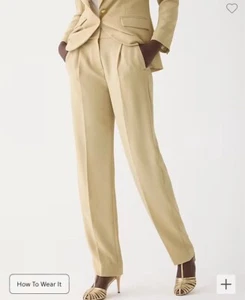 J. Crew NWT Essential Pant in City Crepe - Light Khaki - Size 8 - Picture 1 of 5