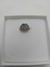 Antique Deco 10k white gold Square  Onyx Ring size 8 with Etched Mounting