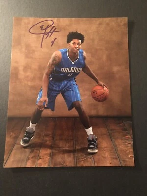 Foto autografiada por Elfrid Payton de 8x10 automática Magic Pelicans prueba de certificado de autenticidad Foto 1 de 2