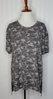 Fabletic Amy Short Sleeve Top Crew Neck Camo Shirt Size Large Nwt