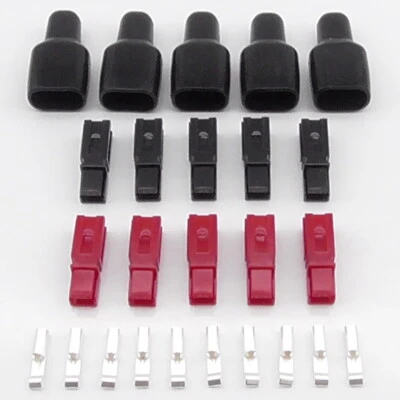 10x 30A Connectors + 5x PVC Covers Boots compatible with Anderson PowerPole PP30