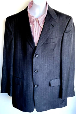 Mens 40R  Blue Striped Blazer Sport coat Made in USA  Hart Schaffner Marx jacket - Изображение 1 из 4