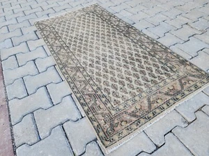 2x5 Fuß Grün Oushak Teppich - Handgeknüpft Wolle Niedrigflor Türkischer Teppich - Bild 1 von 8
