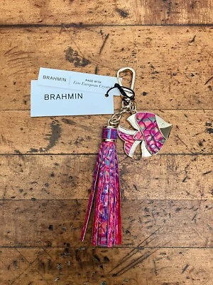 Borla con dije de pez arco iris Brahmin Melbourne de cuero--NUEVA CON ETIQUETAS Foto 1 de 2