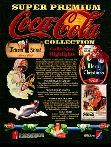 Coca Cola Super Premium Tarjeta Coleccionable Distribuidor Venta Hoja Anuncio 1995 - Imagen 1 de 2
