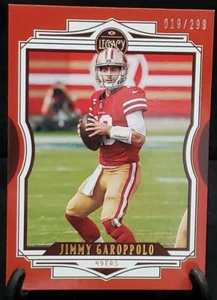 2021 Panini Legacy #97 Jimmy Garoppolo RED Parallel 019/299 - Picture 1 of 2