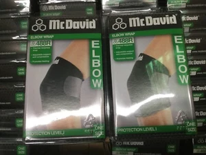 (2) McDavid Neopene Elbow Wrap Protection Level 1, One Size Fits Most 488R - Picture 1 of 2