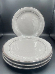 4 Gibson Elite Terranea Dinner Plates 11” Grey Excellent Condition Slightly Used - Picture 1 of 4
