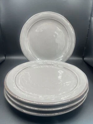 4 Gibson Elite Terranea Dinner Plates 11” Grey Excellent Condition Slightly Used - Image 1 of 4