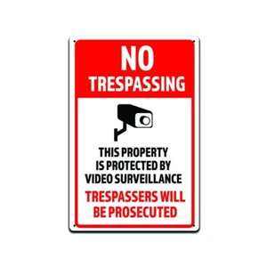 Private Property No Trespassing Soliciting Loitering Aluminum sign 8x12 - Picture 1 of 5