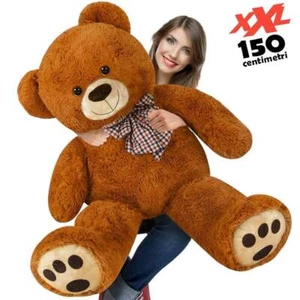 Peluche Orso Gigante XXL Alto 150cm Pupazzo Bambini Orsacchiotto Morbido Marrone - Foto 1 di 5