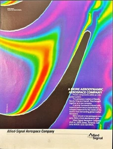 Allied Signal Aerospace Bendix/King Garrett Laminar Framework Vtg Print Ad 1988 - Picture 1 of 6