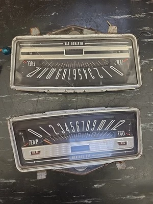 63 1963 AMC Rambler Vintage 120 MPH velocímetro y grupos de calibre dos unidades Foto 1 de 4