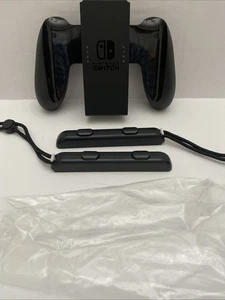 Black Genuine Official Nintendo Switch Joy-Con Comfort Grip & Controller Straps - Picture 1 of 8