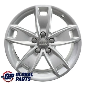 Audi A3 8P Silver Wheel Alloy Rim 17" 7,5J ET:56 Star Spoke 8P0601025BL - Picture 1 of 12