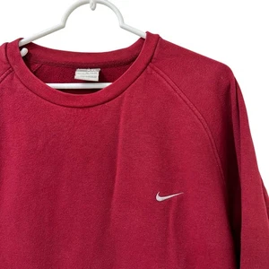 Felpa girocollo Nike vintage uomo taglia XXL rossa logo ricamato Y2K grigia etichetta - Foto 1 di 5