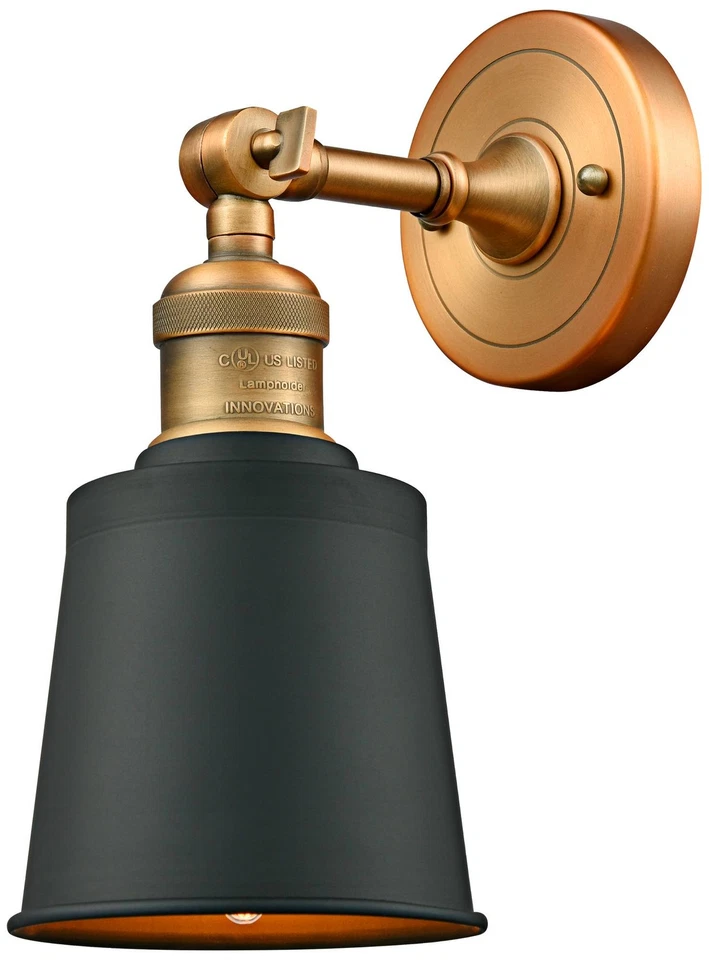 Franklin Restoration Addison 12"H Brushed Brass Wall Sconce - Image 1 of 1