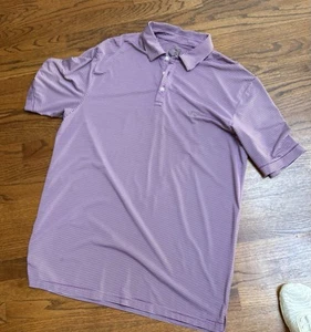Callaway Golf Polo Short Sleeve Shirt Mens XL Maroon Striped Stretch - Picture 1 of 5