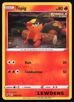 Tepig - SWSH172 - Cosmos Holo - Sword & Shield Black Star Promo - Pokemon Card - Image 1 of 2