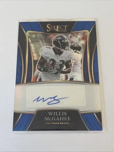 2021 Panini Select Signatures BLUE Prizm /99 Willis McGahee #SSP-WMG Auto Ravens - Picture 1 of 2