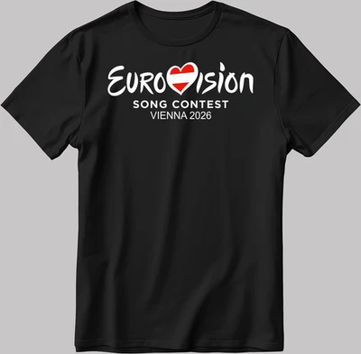 Eurovision Song Contest   Vienna, Austria 2026 Men's / Women's T Shirt EU26 - Image 1 of 4