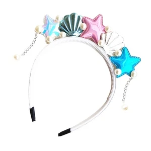 Ocean Themed Headband Mermaid Sea Star Hairwear Shell Design Hair Costume Access - Picture 1 of 12