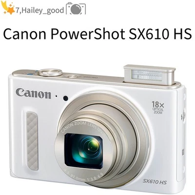 Canon PowerShot SX610 HS Digitalkamera, 20,2 MP, 18-fach optischer Zoom Weiß - Bild 1 von 4