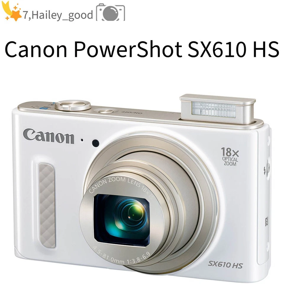 Canon PowerShot SX610 HS Digitalkamera, 20,2 MP, 18-fach optischer Zoom Weiß - Bild 1 von 4
