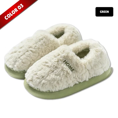 Zapatillas de algodón de invierno para mujeres y hombres cálidas de felpa antideslizantes para interiores y exteriores zapatos para casa Foto 1 de 4