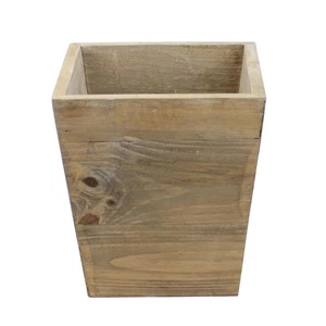 Contenedor de almacenamiento de madera natural rústico rural Allstate 8,75" - Imagen 1 de 2