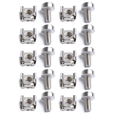 10pcs M5 Mounting Screws& Cage Nuts For Server Network AV Rackmount Equipment M - Image 1 of 4
