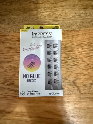 KISS PRINT PRESS ON FALSIES Classy Natural 12 racimos nuevo en caja 91038 Foto 1 de 2