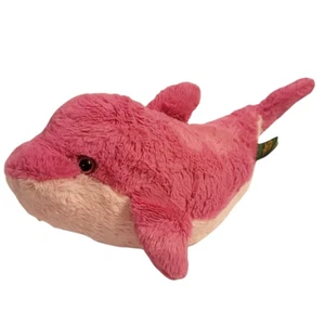 Wild Republic Vibes Dolphin Plush Pink stuffed animal Sea life 12" - Picture 1 of 8