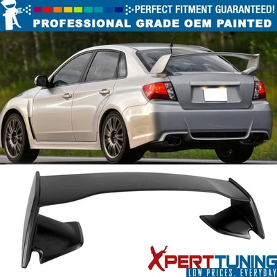 Se adapta a 08-14 Subaru Impreza WRX STI estilo alerón de maletero ABS OE color pintado 5 piezas Foto 1 de 4