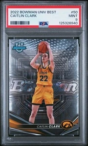 2022 Bowman University Best Caitlin Clark #50 Rookie PSA 9 - Bild 1 von 2