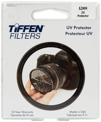 Tiffen 62mm UV Protector Camera Lens Filter Durable Impact Resistant Glass - Image 1 of 4