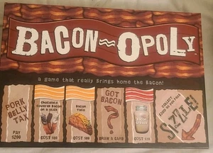 BACON-OPOLY Monopoly Brettspiel mit Speckmotiv Neu geöffnete Verpackung - Bild 1 von 1