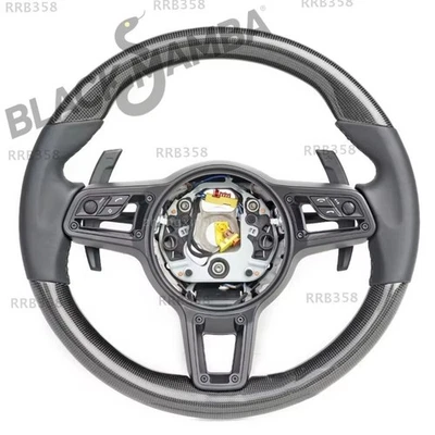 Upgrade Carbon Fiber Steering Wheel for Porsche Mancan Panamera Cayenne 911 718 Foto 1 de 4