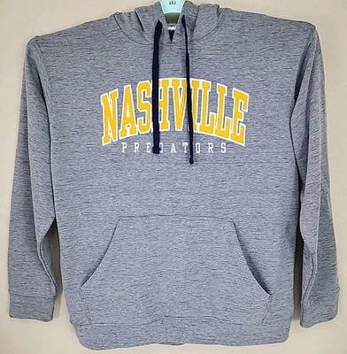 Sudadera con capucha bordada de encaje gris amarillo grande de la NHL Nashville Predators para hombre* Foto 1 de 4