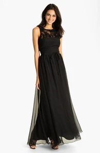 ML Monique Lhuillier Bridesmaids  Chiffon Dress  Size 6 - Picture 1 of 5