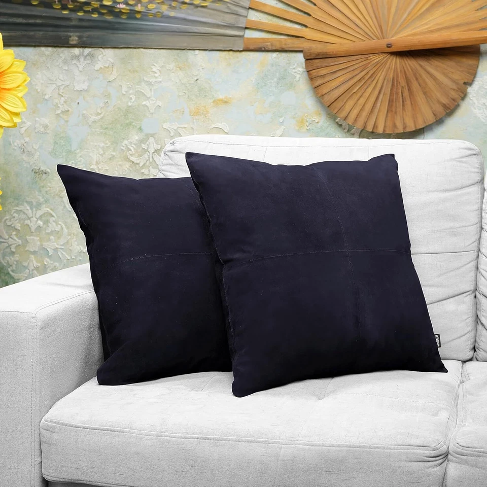 Royal Blue Suede Soft Pillow Cover Premium Lambskin Decorative Throw Case Living - Изображение 1 из 4