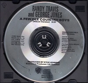 Randy Travis & George Jones - Few Old Country Boys - PROMO CD Single - Disc Only - Picture 1 of 1