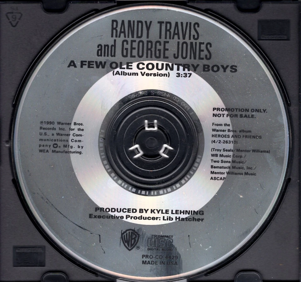 Randy Travis & George Jones - Few Old Country Boys - PROMO CD Single - Disc Only Foto 1 de 1