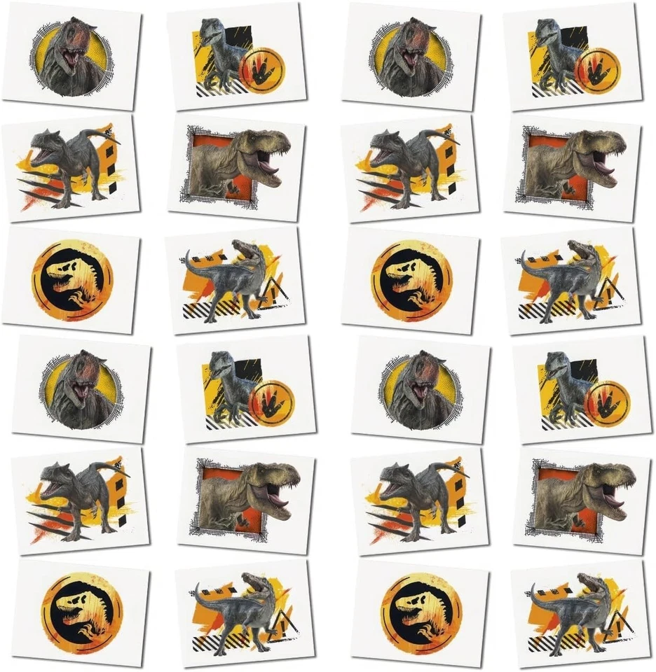 Jurassic World #3 Tatuajes Temporales 24 Ct en 4 Hojas Foto 1 de 1