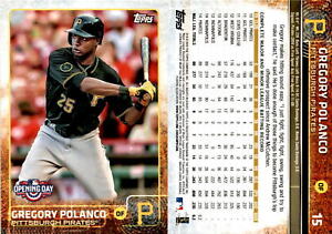 Gregory Polanco 2015 Topps Opening Day Baseball Card 15  Pittsburgh Pirates